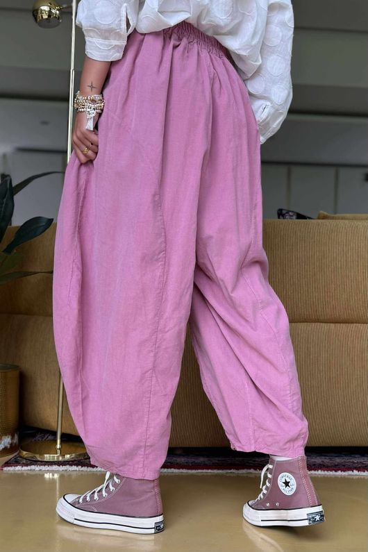 Made in Italy Cooper Needlecord Sia Pant Indian Pink